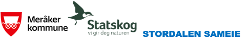 Logo: Meråker kommune, Statskog og Stordalen Sameie - Klikk for stort bilde